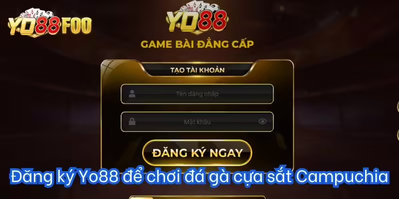 Đăng ký Yo88 để chơi đá gà cựa sắt Campuchia